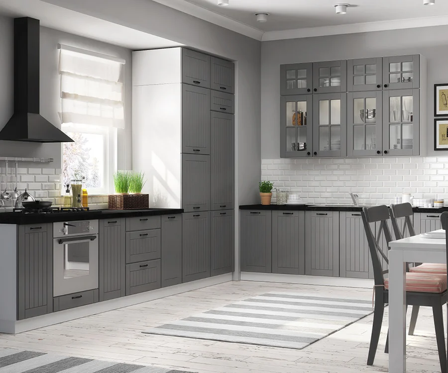 KOLEKCJA LORA – Modułowa kuchnia z uchwytami, cargo i podświetlanymi witrynami (Widok 4)